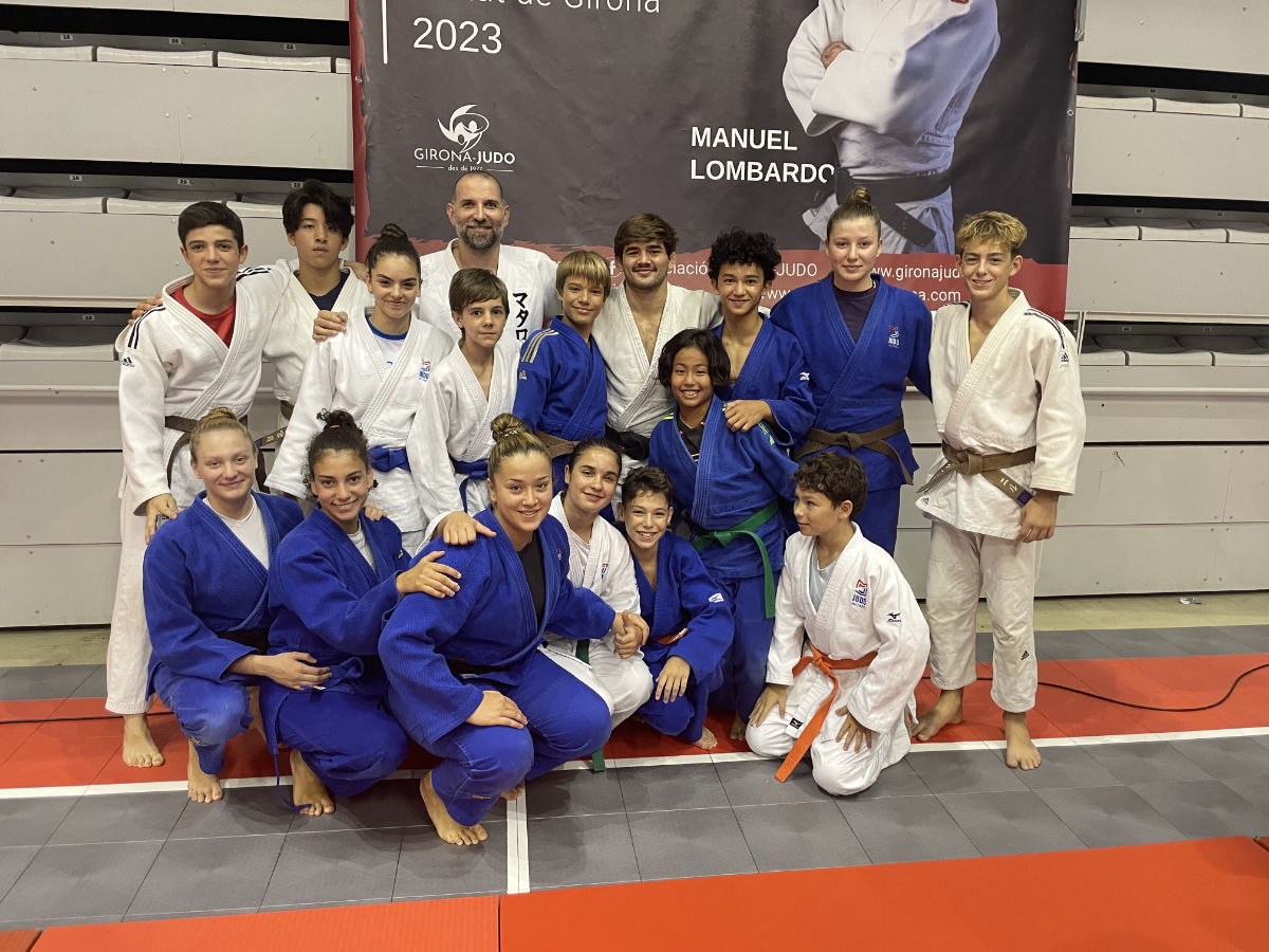 Club Judo Mataró amb el mestre Manuel Lombardo